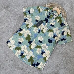 Slate & Stone Men’s Button Down Shirt Shortsleeve Printed Hawaiian Multicolor M